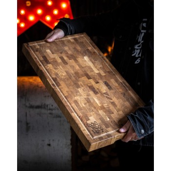 HOLY SMOKE BBQ BUTCHER BLOCK 65*35-PREMIUM MESARSKI PANJ-DASKA